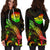 Tahiti Polynesian Hoodie Dress - Turtle With Blooming Hibiscus Reggae - Polynesian Pride