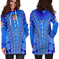 Fiji Drua Women Hoodie Dress Tapa - Polynesian Pride