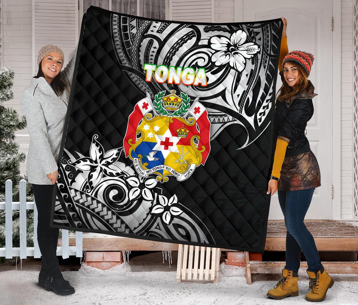 Mate Ma'a Tonga Rugby Premium Quilt Polynesian Unique Vibes - Black - Polynesian Pride