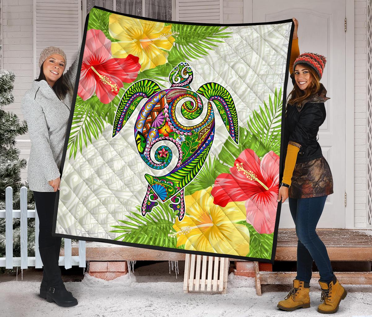 Polynesian Hawaii Quilt Turtle Colorful - Polynesian Pride