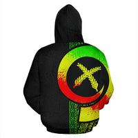 Vanuatu Polynesian Hoodie Reggae Line - Polynesian Pride