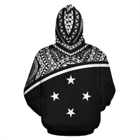 FSM All Over Zip up Hoodie Micronesia Curve Black Style - Polynesian Pride