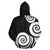 Aotearoa Hoodie Patterns Maori Silver Fern Koru Zip up - Polynesian Pride