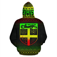 Fiji Polynesian Zip up Hoodie Reggae Frog - Polynesian Pride