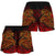 Guam Polynesian Women's Shorts - Red Shark Polynesian Tattoo - Polynesian Pride