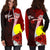 Palau Polynesian Custom Personalised Hoodie Dress - Coat Of Arm With Hibiscus - Polynesian Pride