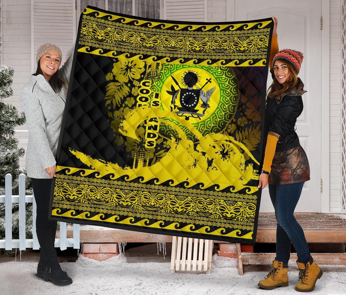 Cook Island Quilt Wave Yellow Design - Polynesian Pride