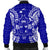 Fiji Polynesian Men's Bomber Jacket Map Blue - Polynesian Pride