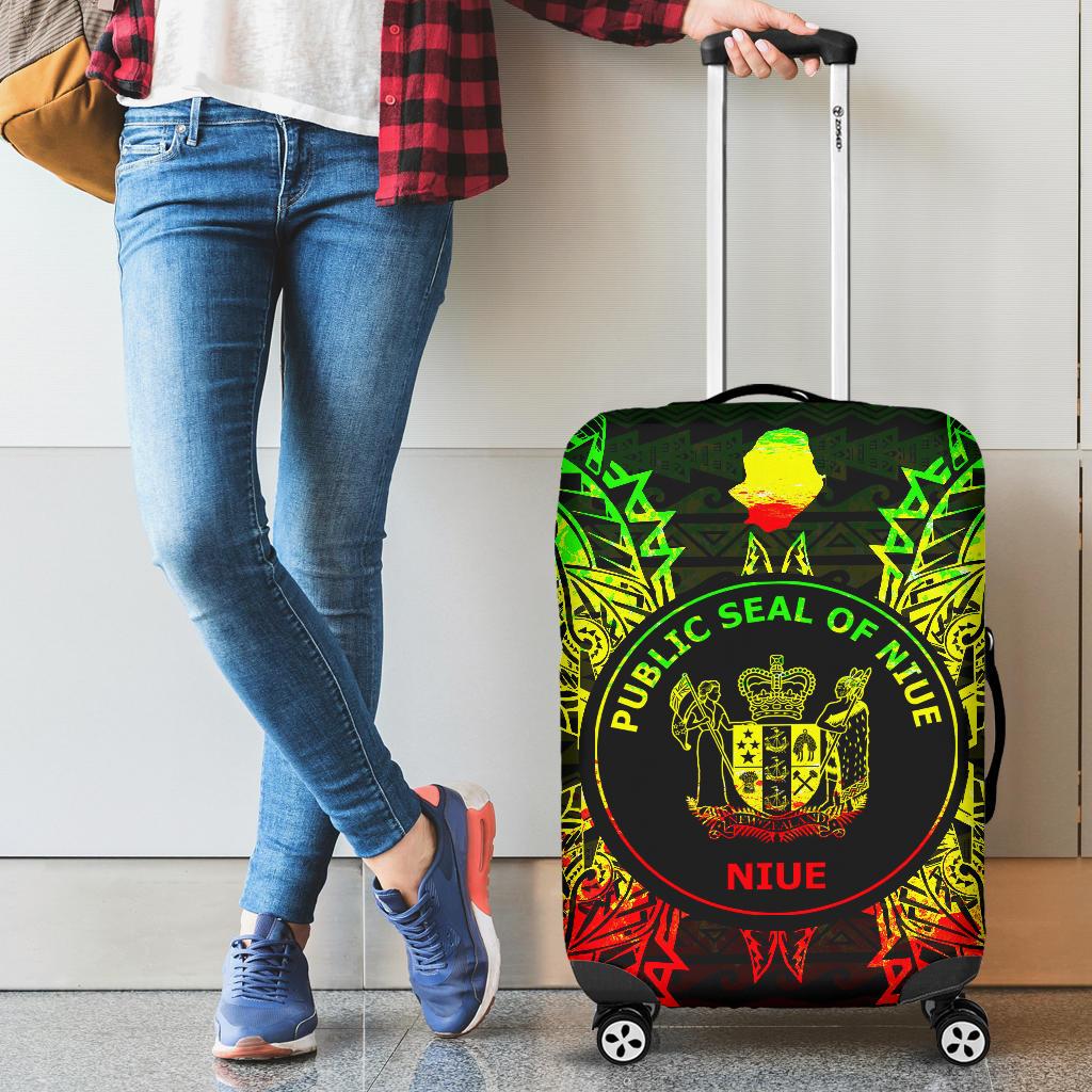 Niue Polynesian Luggage Covers Map Reggae - Polynesian Pride