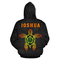 JOSHUA Hula Girl and Turtle Hibiscus Zip up Hoodie - Polynesian Pride