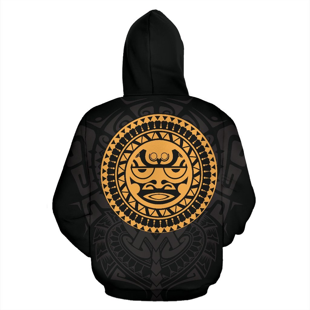 Polynesian All Over Hoodie Polynesian Face Tattoo 5 - Polynesian Pride