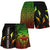 American Samoa Women's Shorts - AS Seal Rocket Style (Reggae) Women Black - Polynesian Pride