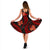 Polynesian Hawaii Midi Dress - Red Plumeria - Polynesian Pride