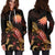 Nauru Polynesian Hoodie Dress - Turtle With Blooming Hibiscus Gold - Polynesian Pride