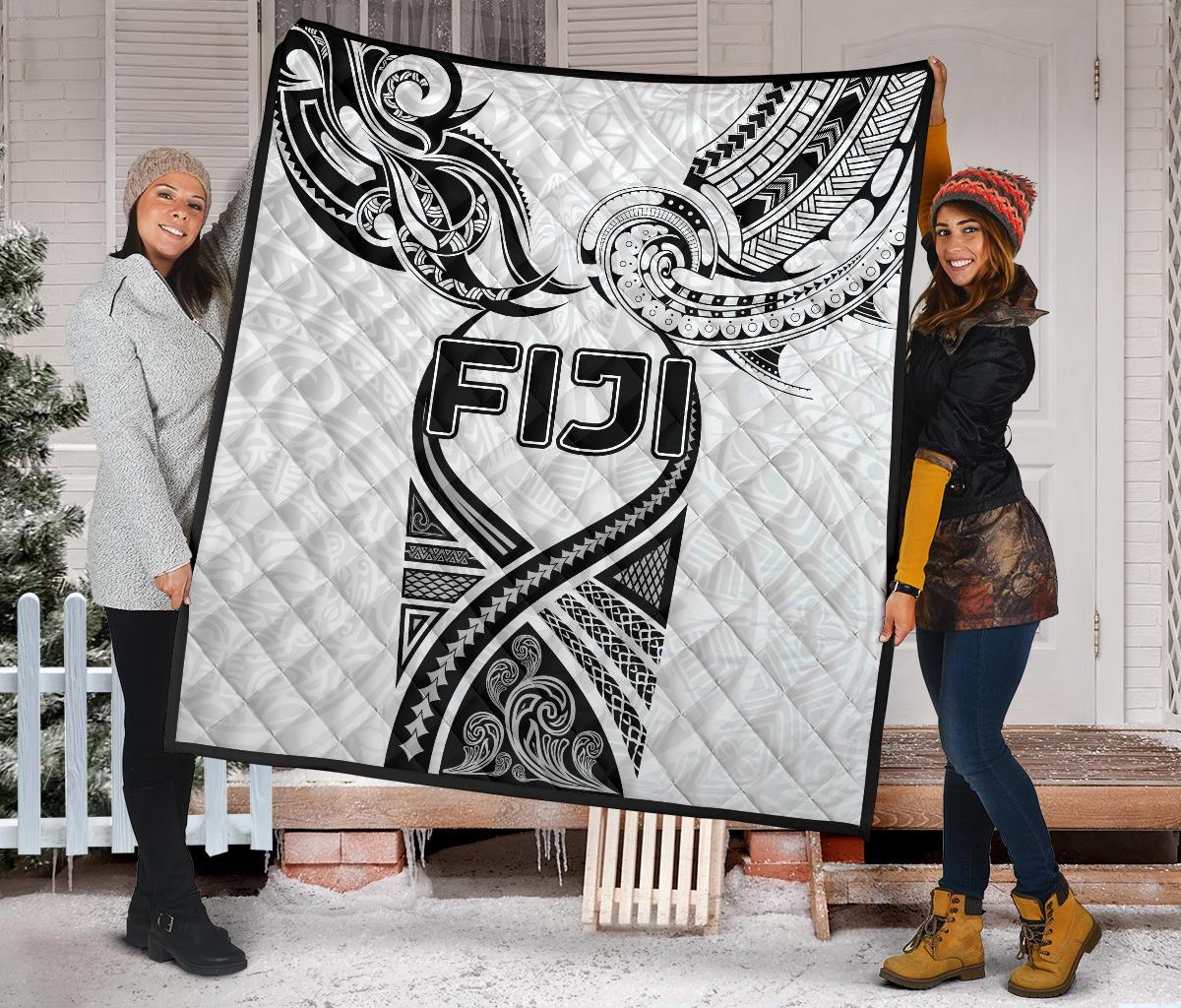 Fiji Rugby Premium Quilt Polynesian Waves Style - Polynesian Pride