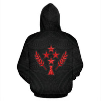 Kosrae Hoodie Micronesia Kosraean Warrior Red - Polynesian Pride