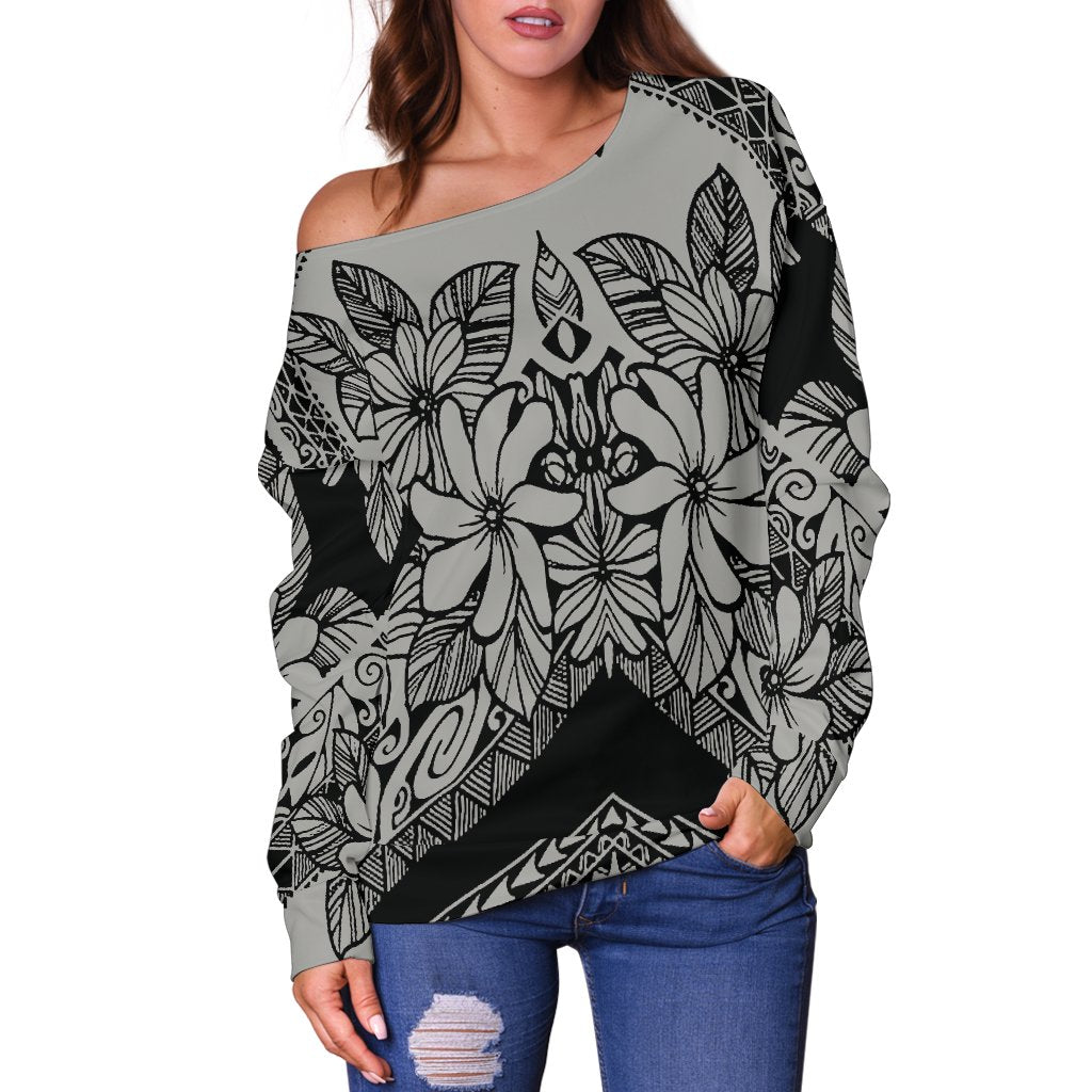 Polynesian Women's Off Shoulder Sweater 27 - Polynesian Pride