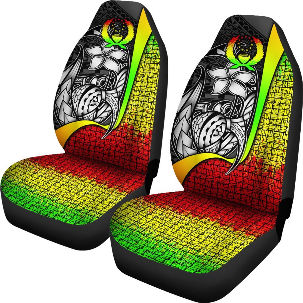 Pohnpei Micronesian Car Seat Covers Reggae - Turtle With Hook - Polynesian Pride