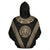 Maori Moko Tattoo Zip up Hoodie Golden - Polynesian Pride