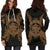 Palau Polynesian Hoodie Dress Map Gold - Polynesian Pride