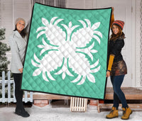 Hawaiian Premium Quilt Royal Pattern - Seafoarm - A2 Style - Polynesian Pride