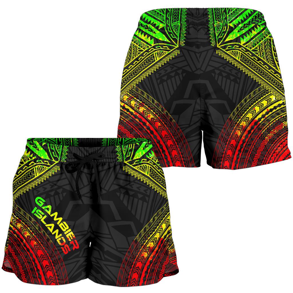 Gambier Islands Women's Shorts - Polynesian Chief Reggae Version - Polynesian Pride
