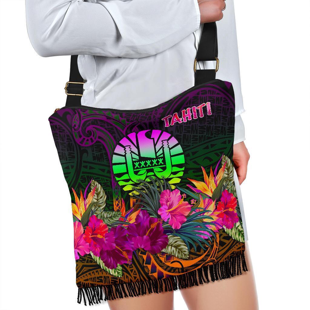 Tahiti Crossbody Boho Handbag - Summer Hibiscus - Polynesian Pride