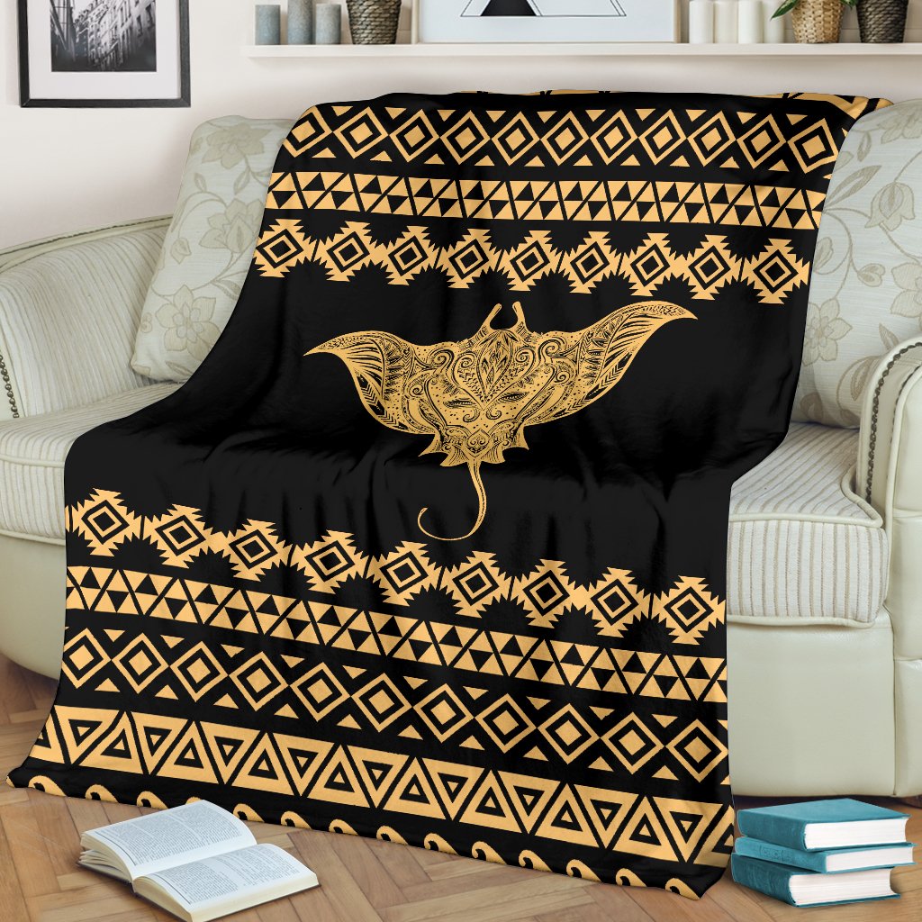 Hawaii Premium Blanket - Polynesian Mantafish Style - Polynesian Pride