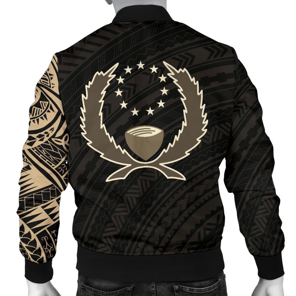 Pohnpei Micronesia Tattoo Men's Bomber Jacket - Polynesian Pride