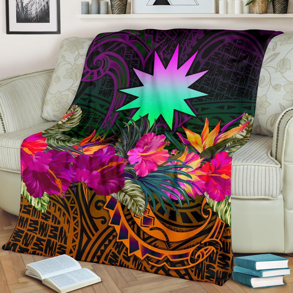 Nauru Premium Blanket - Summer Hibiscus - Polynesian Pride