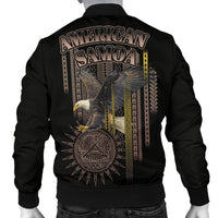 American Samoa Polynesian Men's Bomber Jacket - Eagle Coat Of Arms - Polynesian Pride
