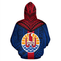 Tahihi Hoodie Tahiti Flag Polynesian Tattoo Version 2.0 - Polynesian Pride