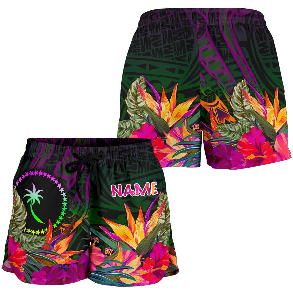 Chuuk Personalised Women's Shorts - Summer Hibiscus - Polynesian Pride