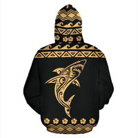 Barbarian All Over Hoodie Polynesian Shark Hoodie - Polynesian Pride