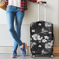 Hibiscus Luggage Cover 04 Black - Polynesian Pride