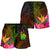 New Caledonia Polynesian Women's Shorts - Hibiscus and Banana Leaves - Polynesian Pride