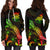 Tuvalu Polynesian Hoodie Dress - Turtle With Blooming Hibiscus Reggae - Polynesian Pride