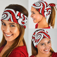 New Zealand Maori Tribal Ornament Bandana - Red - Polynesian Pride