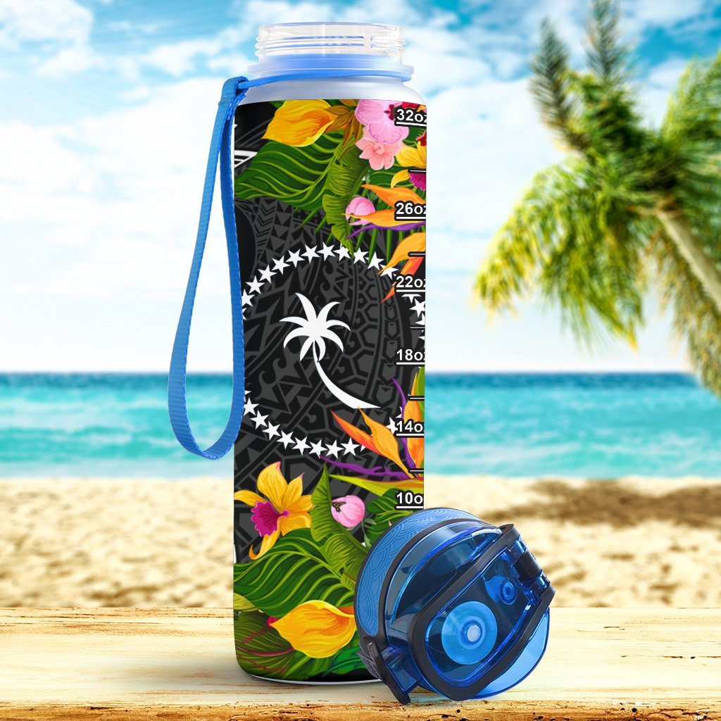 Chuuk State Custom Personalised Hydro Tracking Bottle - Seal Spiral Polynesian Patterns - Polynesian Pride