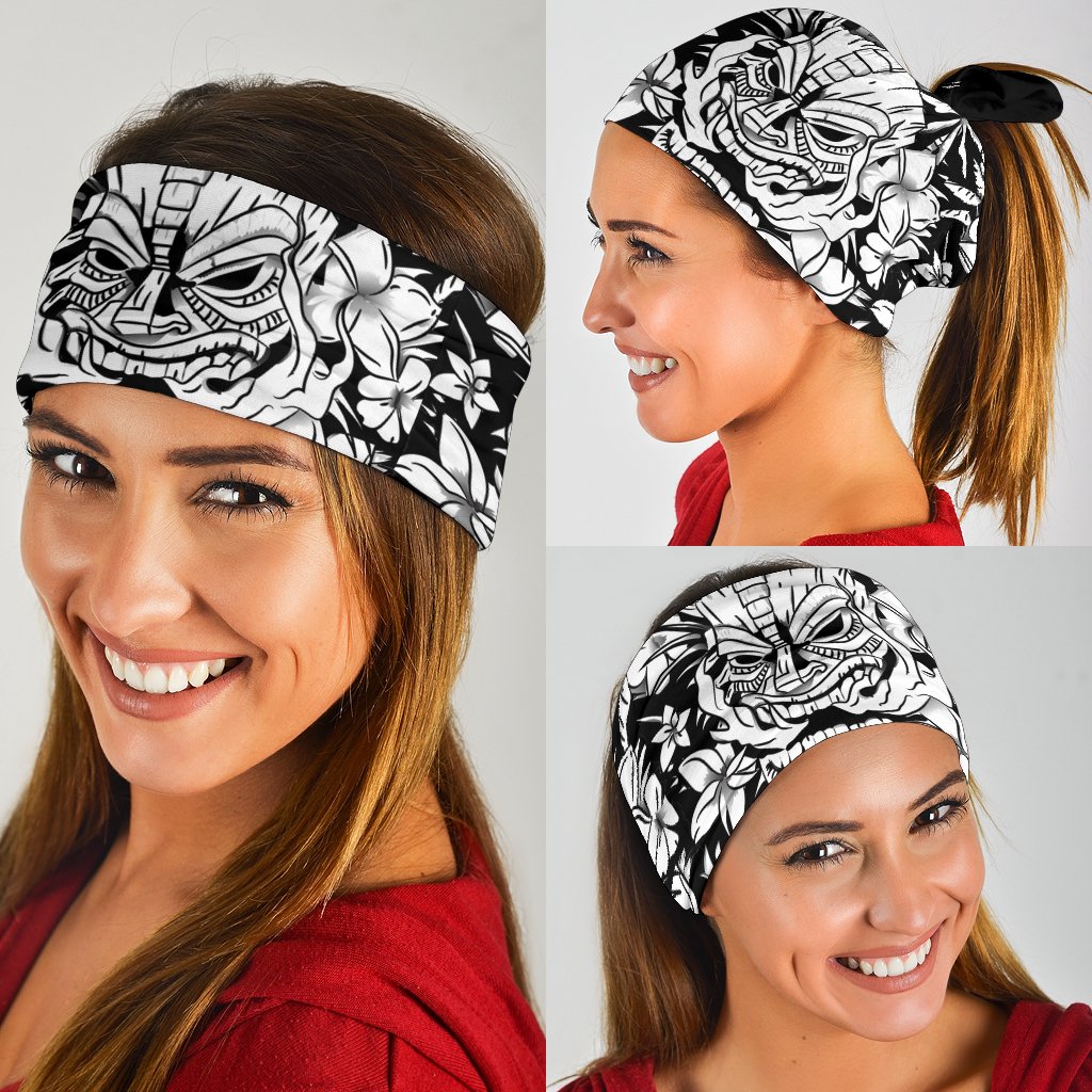 Hawaii Vocalno Flowers Tiki Bandana 3-Pack - AH - White - Polynesian Pride