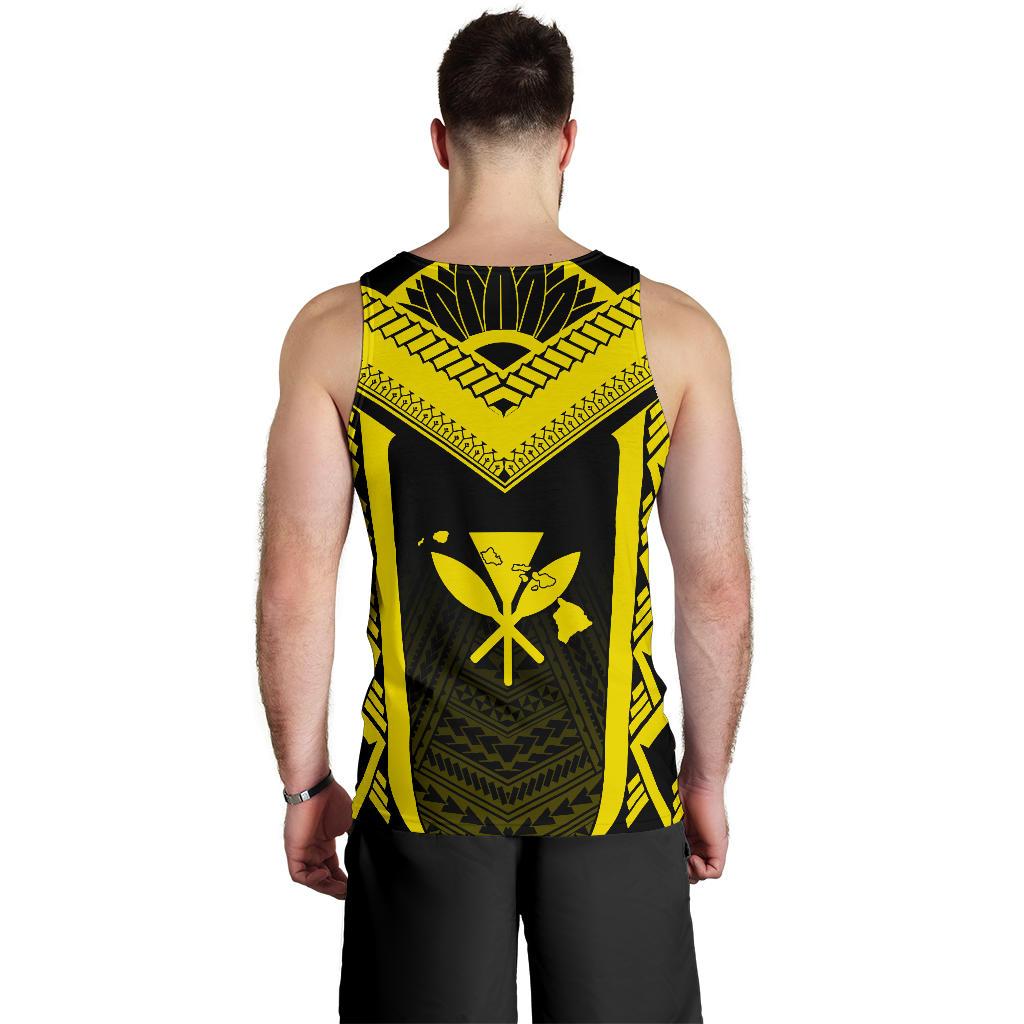 Hawaiian Kanaka Polynesian Men's Tank Top Active Yellow - Polynesian Pride