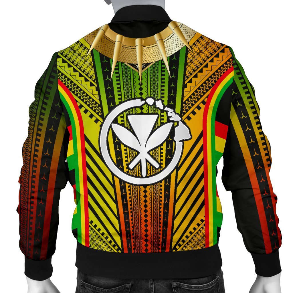 Hawaii Polynesian Men's Bomber Jacket - Tribal Ornamental - Polynesian Pride