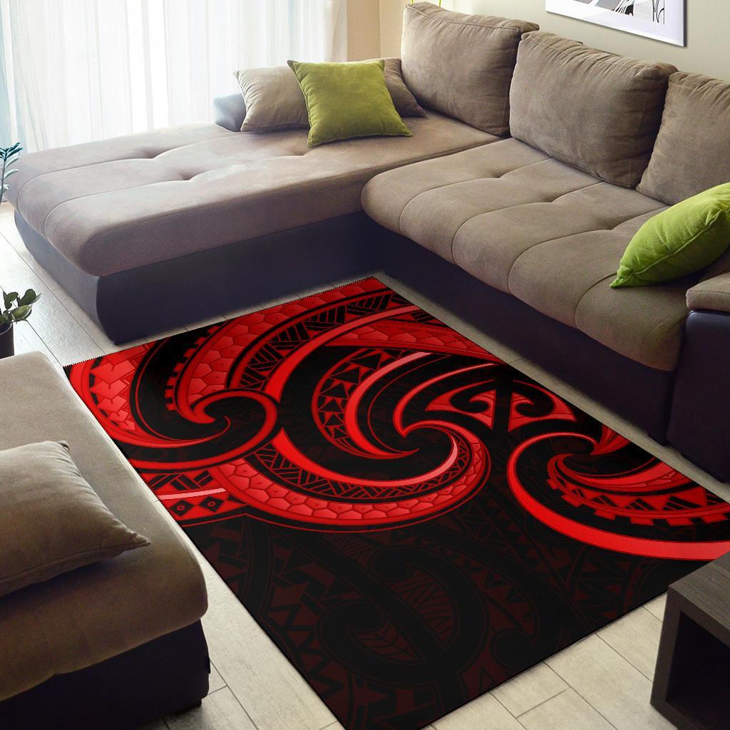 New Zealand Maori Mangopare Area Rug Polynesian - Red - Polynesian Pride