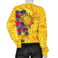 Polynesian Women's sweaters - Vanuatu Symbols With Hibiscus - Polynesian Pride