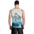 Maori Manaia The Blue Sea Men'S Tank Top, White - Polynesian Pride