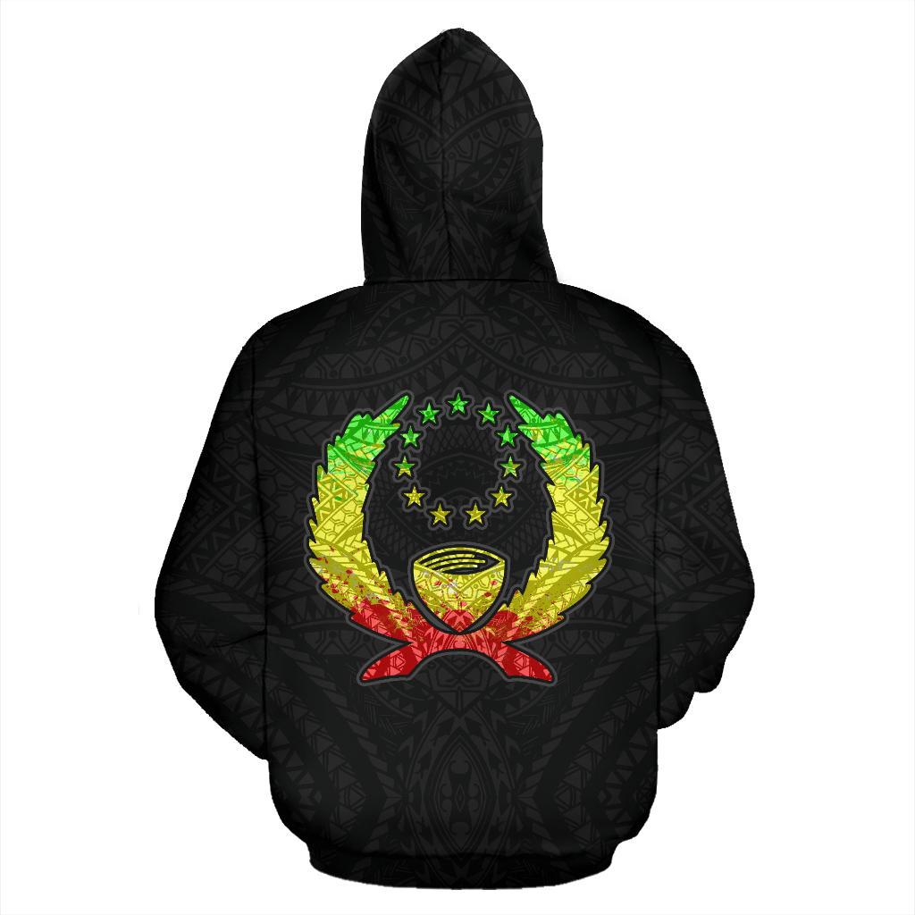 Pohnpei Zip up Hoodie Micronesia Pohnpeian Warrior Reggae - Polynesian Pride