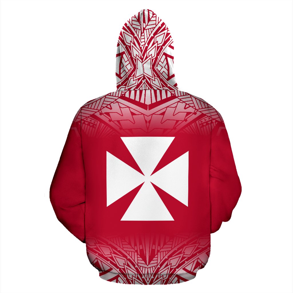 Wallis and Futuna Polynesian Zip up Hoodie Red Frog - Polynesian Pride