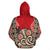 Hei Tiki With Maori Pattern Hoodie Red - Polynesian Pride