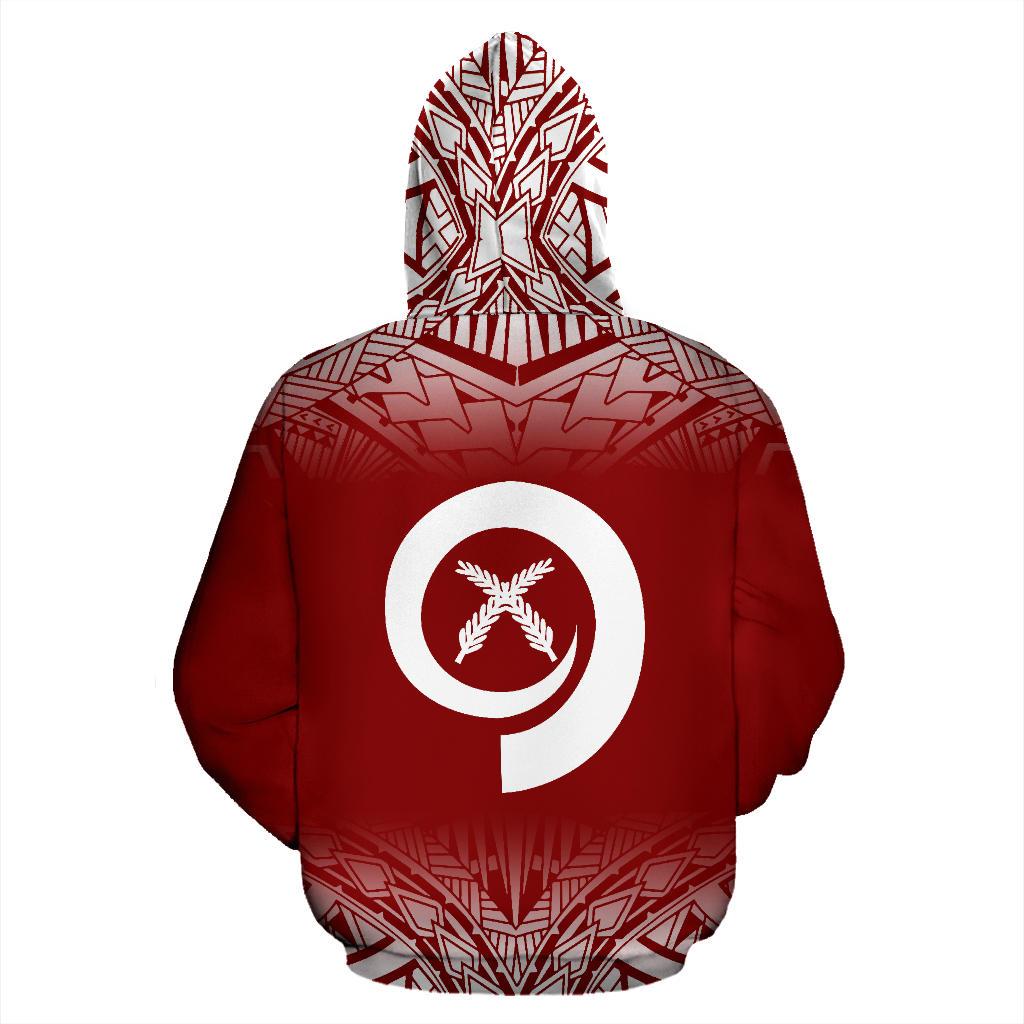 Vanuatu Polynesian Hoodie Red Fog - Polynesian Pride