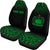 Samoa Custom Personalised Car Seat Covers - Samoa Coat Of Arms Polynesian Tattoo Fog Green - Polynesian Pride